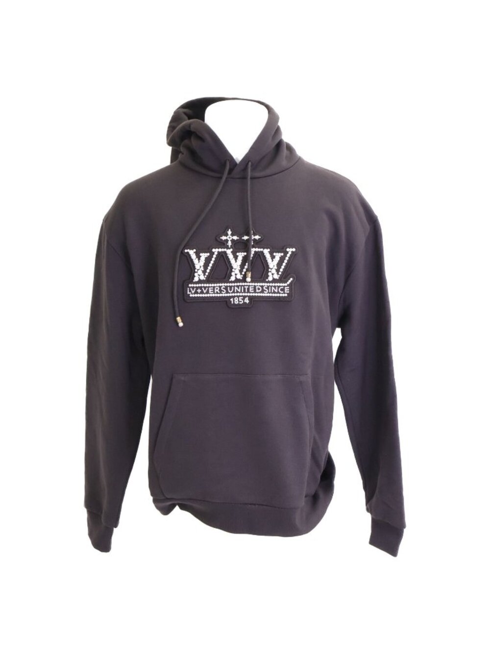 Louis Vuitton Pearl Embellished Front Logo Hoodie